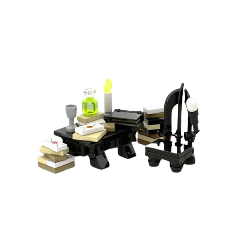 MOC-137299 Architectural Building Block Desk - Castle MOC Small Particles Puzzle - £23.22 GBP