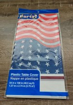 Patriotic Tablecloth Disposable Table cover (54&quot; x 108&quot;) Patriotic July 4th - £11.77 GBP