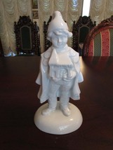 Hungarian Herend Blanc De China Boy With Castle Figurine c1930s [Zs] - £193.82 GBP
