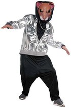 Forum Novelties - Men&#39;s Hip Hop Hamsta Costume - One Size - Funny - Black/Silver - £40.08 GBP