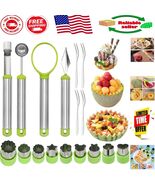 Versatile Stainless Steel Melon Baller Set: 17 Piece Fruit and Veggie Tools - $34.53 CAD