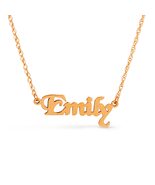 14k Solid Gold Custom Name Necklace Personalized Customizable Custom Mad... - $415.79