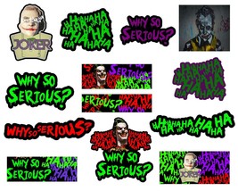 2 Random Joker Haha Why So Serious Evil Funny Vinyl Decal Sticker Pack Lot - £2.60 GBP