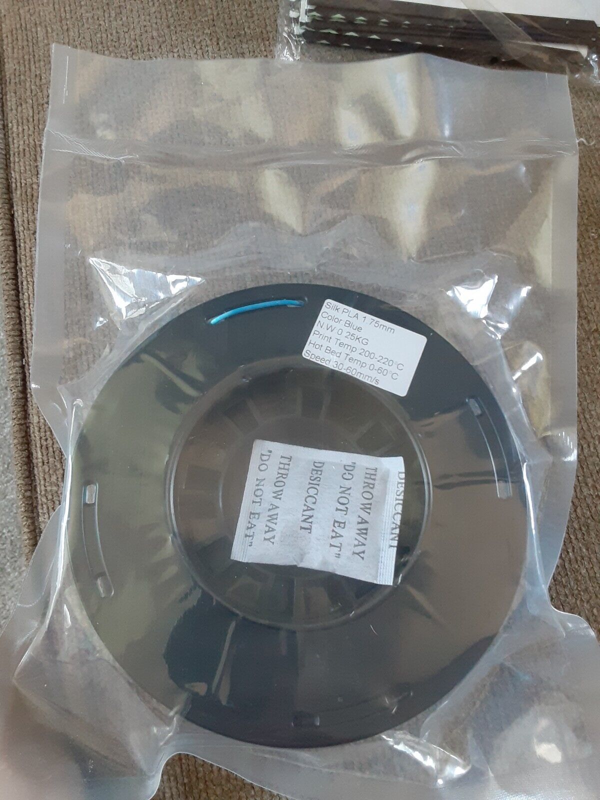 Silk PLA+ BLUE Filament 1.75mm for 3D Printer new in package - $13.86