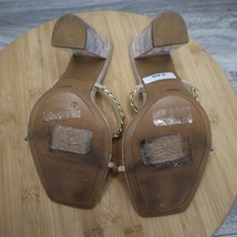 Bamboo Heels Women size 8 Open Toe Chain High Heels - £18.18 GBP