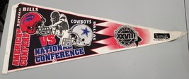 Vintage Super Bowl Xxviii Bills Vs Cowboys 12x30 Pennant - $19.79