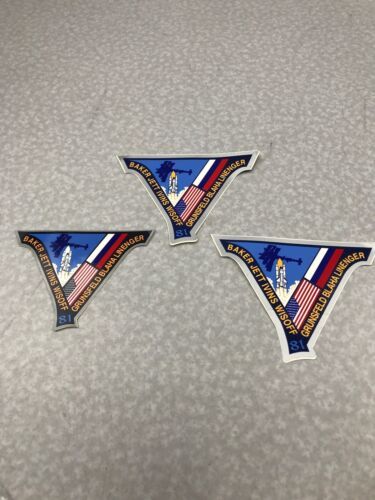 Nasa STS-81 Space Shuttle Atlantis Sticker Lot of 3 Baker Jett Ivins Wis... - $9.89