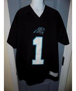 NFL TEAM APPAREL Cam Newton Carolina Panthers #1 Black Short Sleeve Shir... - €18,23 EUR
