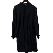 &amp; Other Stories Black High Neck Long Sleeve Rayon Dress Size 8 - £15.76 GBP