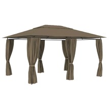  Garden Marquee with Curtains 13.1'x9.8' Taupe 0.6 oz/ft² - €231,99 EUR