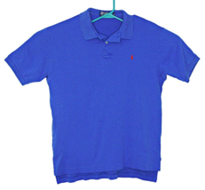 Polo Ralph Lauren Polo Shirt Mens Custom Fit 100% Cotton Pacific Royal Blue Sz M - £15.11 GBP