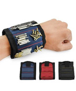 Three Row Magnetic Wristband Kit Tool Bag Built-in 2pcs Super Powerful M... - $13.43 CAD