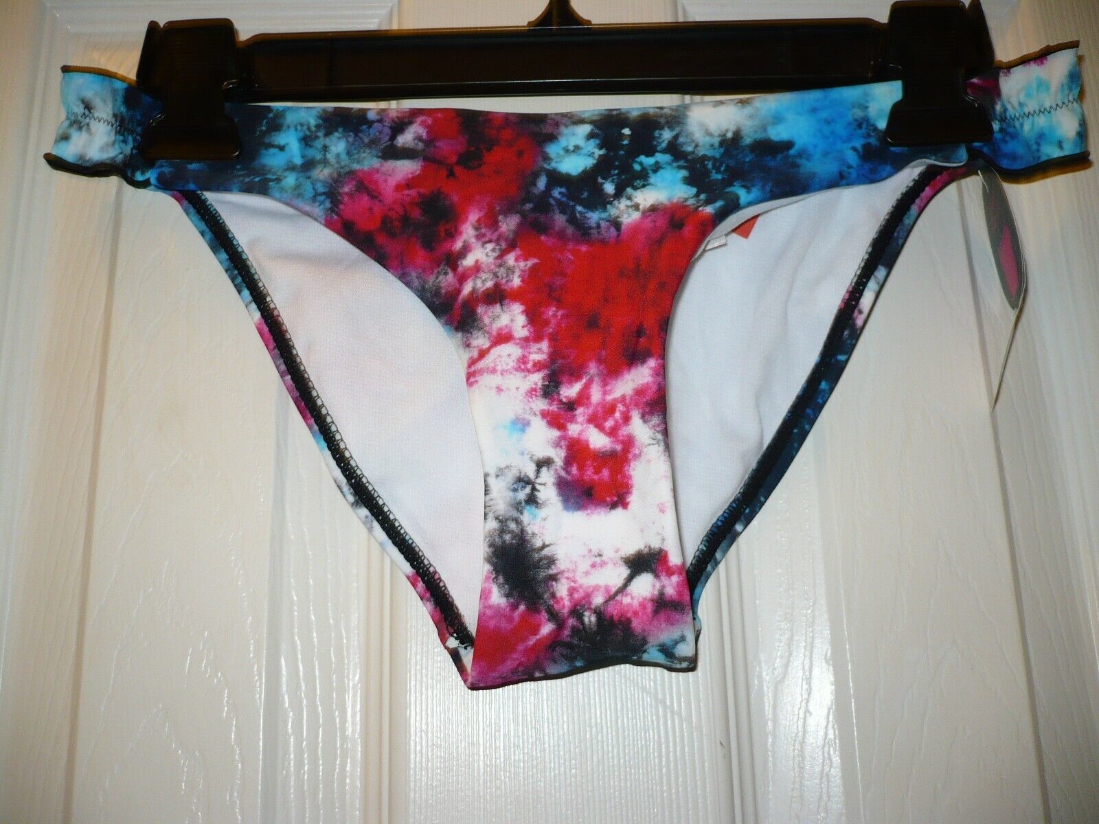 No Boundaries Juniors Bikini Bottom MEDIUM (7-9) July Sky Ruffle Side - $12.12