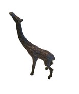 Vtg Iron Giraffe Statue Figurine Very Heavy 12” FREE SHIPPING Primitive ... - $39.00