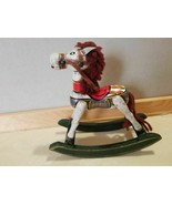 Mini Miniature Rocking Horse Wood Folklore 7&quot; x 7&quot; x 3&quot; Hand Painted FS - £10.27 GBP