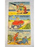 VINTAGE COMEDY THEME CARTOON POST CARD SET OF 3 - $24.60 CAD