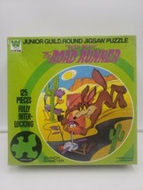 ROAD RUNNER Vintage 1974 Warner Bros 20&quot; Round 125 Pc JigSaw Puzzle Looney Tunes - £31.55 GBP