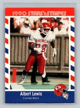 Albert Lewis #8 1990 Asher Candy Stars &#39;n Stripes Kansas City Chiefs - £1.57 GBP