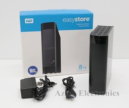 WD EasyStore WDBAMA0080HBK Portable 8TB External USB 3.0 Hard Drive - £79.74 GBP