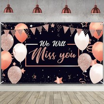 We Will Miss You Party Decorations, Extra Large Going Away Party Backdrop Miss Y - £15.02 GBP