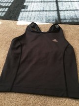 Adidas Women&#39;s Black Sleeveless Shirt Top Tank w/Attached Bra Size Medium - $24.06