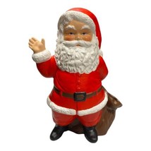 Vintage Hand Painted 10.5” 1973 Duncan Ceramic Santa Clause Candy Toy Sack Bag - £15.84 GBP