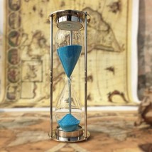 Nautical Antique Decor Sand Timer Brass Vintage Hourglass Maritime Colle... - £24.25 GBP