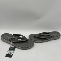 Hey Dude SAMI FREE Dark Grey Textile Open Toe Flip Flop Sandals, Mens Size 10 - £26.29 GBP