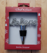 Believe Bling Christmas Wine Bottle Stopper in Gift Box - $391.76 MXN