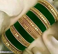 Indian Women/Girls Bangles/Bracelet Gold Plated Fashion Wedding Favor Jewelry - £22.41 GBP