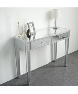 Mirrored Makeup Table Desk Vanity for Women with 2 Drawers - £196.58 GBP
