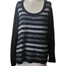 Tommy Hilfiger Black and Grey Sequin Sweater Size XL - £27.37 GBP