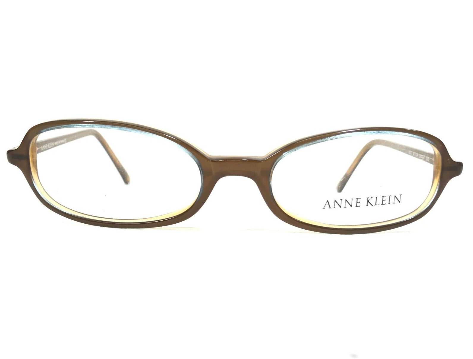 Primary image for Anne Klein Eyeglasses Frames 8017 K5124 Clear Brown Blue Oval 50-18-135