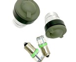 2 Green Lens Covers + 2 Seals Led green Bulbs fits Humvee Dash 12339203-1 - $29.94