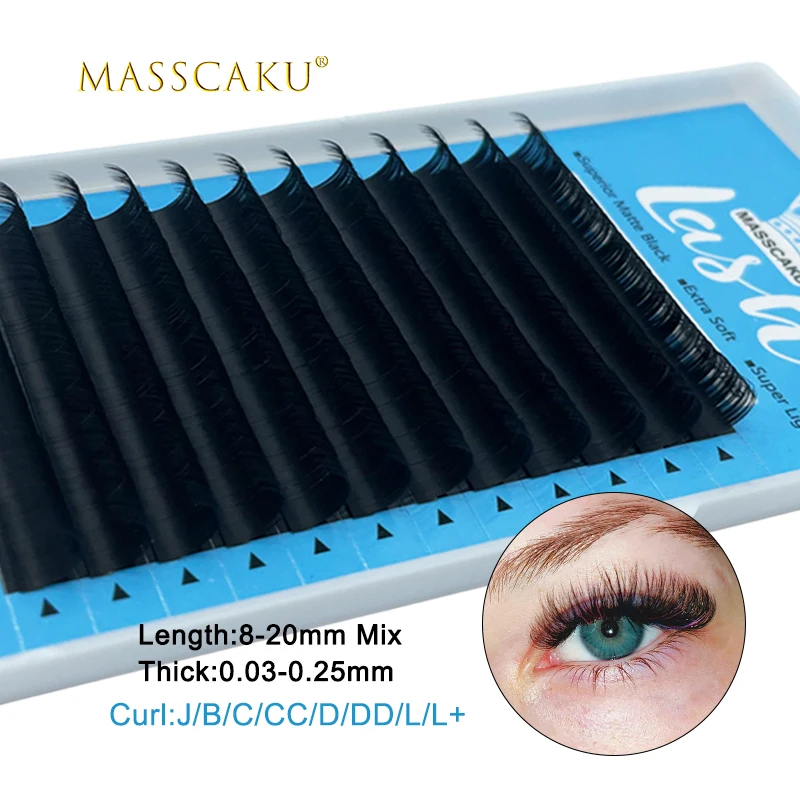 Nk eyelashes matte individual eyelash volume eye lashes extensions natural easy to work thumb200