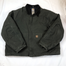 Carhartt Mens J22 MOS Green Traditional Canvas Jacket Artic Quilt Lined ... - $118.79