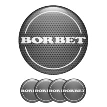 4 x 65 mm Domed Sticker Borbet for Rims - Wheel Caps - Wheel Center  - £12.67 GBP