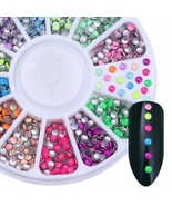 Nail Art Decoration Neon Fluorescent 12 Colors Metal Stud Fashion 240Pcs... - €10,39 EUR