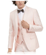 Alfani Slim Fit Pink Contrast Trim Tuxedo separate Jacket Mens  44L - $45.53