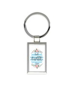 Best AUNTIE Ever : Gift Keychain Christmas Cute Birthday Stripes Blue Aunt - $149.08 MXN