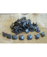 50 DECORATIVE NAILS DENTED CLAVOS HAND FORGED METAL TACKS 1&quot; BLACK DISTR... - $1,234.52 MXN