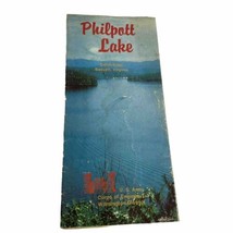 Philpott Lake Smith River Bassett Virginia 1978 Map - £7.17 GBP