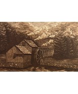 Keith Hendrickson Etching Artwork ~The Mill~ Vge Hand Signed Limited 1/4... - $3,633.61 MXN