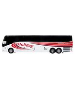 Prevost H3-45 Coach Bus "Holiday Tours" White with Red Graphics - $69.30