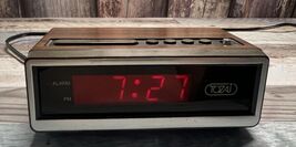 Vintage Tozai ATC3035 Electronic LED Alarm Clock Woodgrain Digital - $18.04