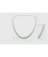 Collier De Tennis Pour Femmes En Moissanite Rond De 18 Ct Plaqué Or Blan... - $137.49 CAD+