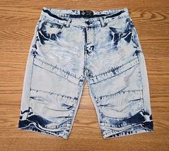 Road Narrows Jean Shorts Denim Jorts Mens Size 32 Bleach Distressed Acid... - $23.76