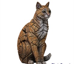 Edge Sculpture Sitting Cat Statue 15" High Tabby Orange Cat Pet Feline 6008140 image 2