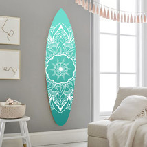 HomeRoots 370402 Blue Serenity Wood Surfboard Wall Art  18 x 1 x 76 in. - £386.83 GBP