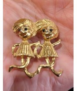 Vintage Gemini Twins goldtone zodiac pin - $14.99
